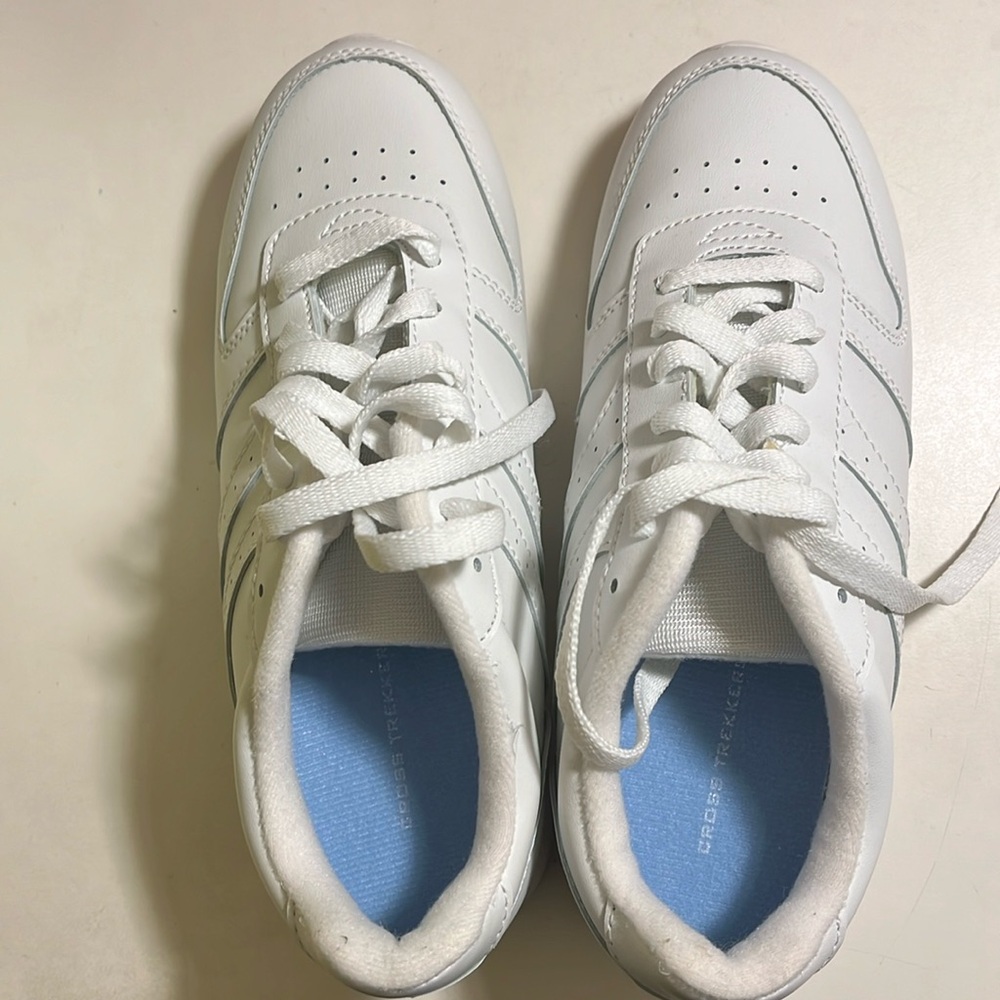 Women’s White Cross Trekkers sneakers size 7 1/2